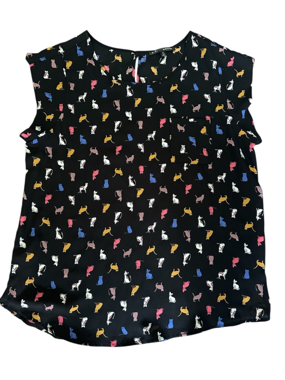 Multicolor Cats shirt Short Sleeve Top size XL